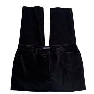 JONES NEW YORK - Signature Petites - Black Velvet Trouser Pant. HR. 14 petite
